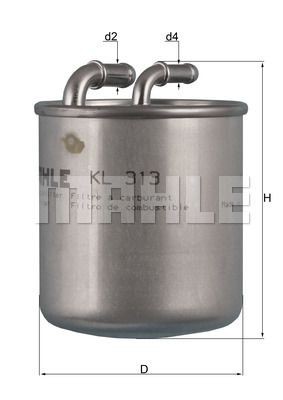 Mahle Kraftstofffilter FüR Chrysler Jeep MERCEDES-BENZ Mitsubishi Smart-image
