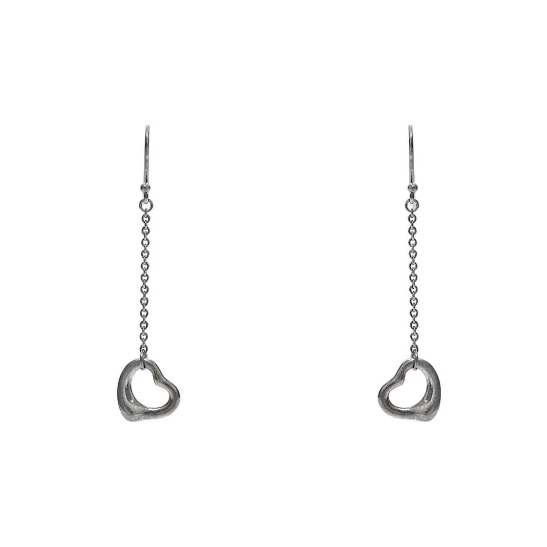 Tiffany & Co Offenes Herz Silber Ohrringe 70157 162766072 [U]