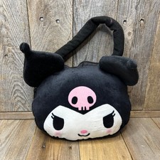 Sanrio Kuromi Plush Handbag Black White Pink Skull Kawaii Character Bag 2025