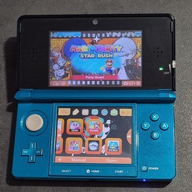 Nintendo 3DS Aqua Blue Console (CTR-001 USA) w/Box - No Charger - Tested *READ
