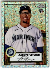 2021 Topps Chrome  Anniversary Aaron Fletcher Rose Gold Diamond #/75 RC #112
