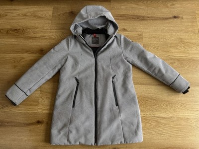 STREET ONE Damen Mantel  Gr 40 Jacke Parka Übergang schwarz weiß Muster w. Neu!