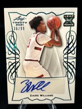 2021-22 Leaf Memories Platinum /99 Ziaire Williams #BA-ZW1 Auto