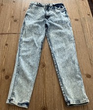Vintage 80s Jordache Jeans Women's 27x29 Blue Acid Wash High Rise Tapered Leg