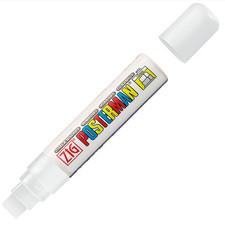 White Waterproof Posterman Pen - 15mm Nib