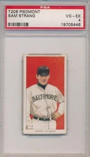 1910 T206 PIEDMONT 350 - SAM STRANG - PSA 4 VG-EX (SVSC) CENTERED!