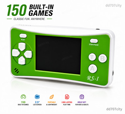 Retro Handheld Game Console 150 Built-in Games Portable LCD Kids Gift Toy