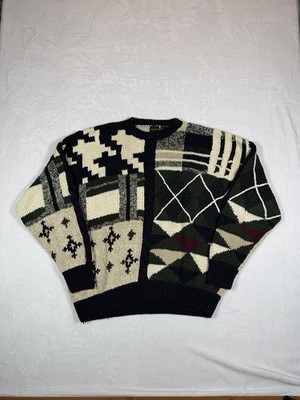 Vintage Structure Handknitted 3D Knit Coogi Style Sweater Size XL
