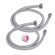 36" Faucet Supply Line,3/8" Comp x 1/2" FIP Kitchen 36 Inch,  Silver