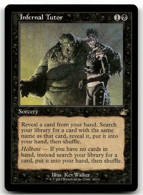 Infernal Tutor (Retro Frame) #326 (NM) Ravnica Remastered RVR Magic MTG