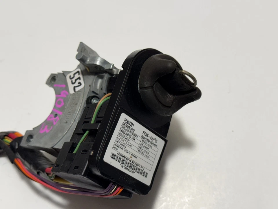 Interruptor de encendido Pontiac Montana 1999-2004 cilindro de bloqueo con llave OEM 10303381 Foto 2 de 4