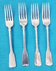4-Oneida AMERICAN COLONIAL CUBE DINNER FORKS 7 1/4"