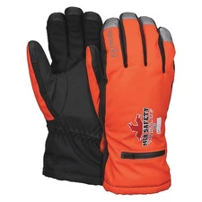Mcr Safety 983M 983 Mechanics Gloves, Polyurethane Palm, High-Visibility Orange