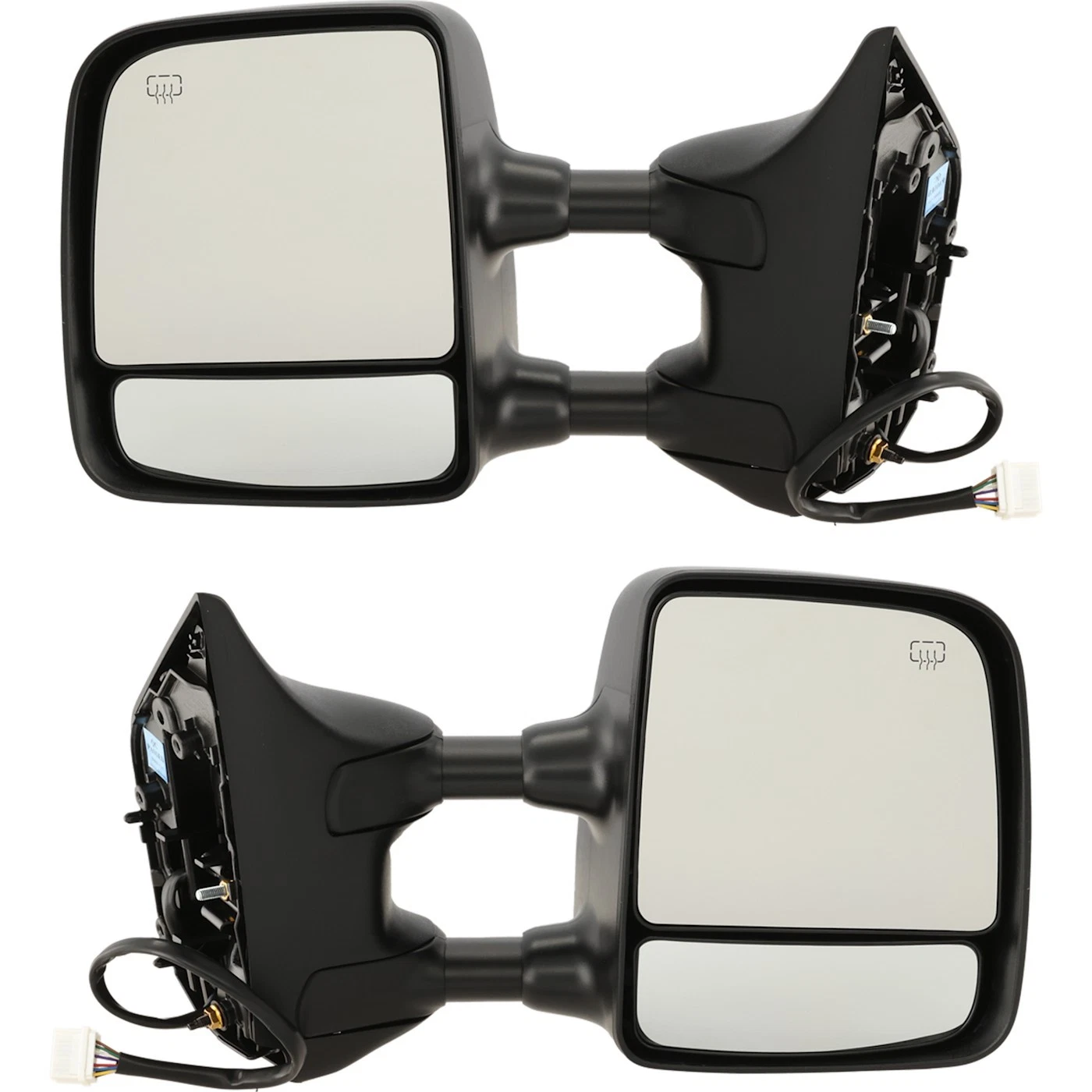 Towing Mirror Chrome Pair Power For 04-15 Nissan Titan LE SL with Memory Heated