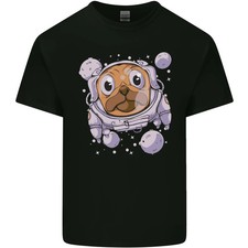 Camiseta de algodón ligero Pugonaut Astronaut Pug Dog Funny Space para hombre