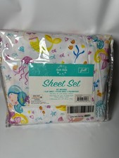 Kute Kids Full Sheet Set Mermaid Kids Bedding 4 Piece Full Size New