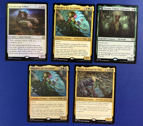 5 Card MTG Lorwyn Eclipsed Rare Lot Maralen Foil x2 Doran Trystan ECL
