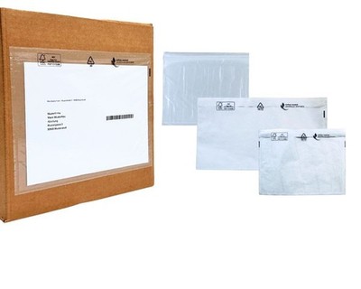 Lieferscheintaschen Transparent DIN Lang/C5/C6 Neutral Dokumententaschen