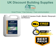 3 x Bostik 5L Cementone Freeflo - Retarder- Waterproofer And Plasticiser