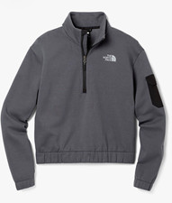 The North Face Women  s Gray 1/4 Zip Cargo Fleece Size S