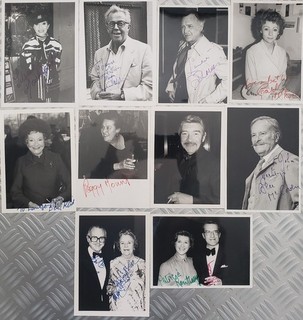 Small Job Lot of TEN 'candid' 7 x 5" b/w signed photos