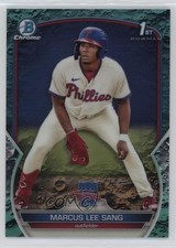 2023 Bowman Chrome Prospects Aqua Lunar Crater Refractor Marcus Lee Sang 0c08