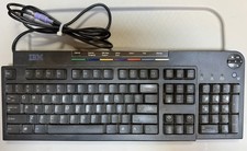 Vintage IBM Wired PS/2 Black Multimedia Keyboard Model KB-9930