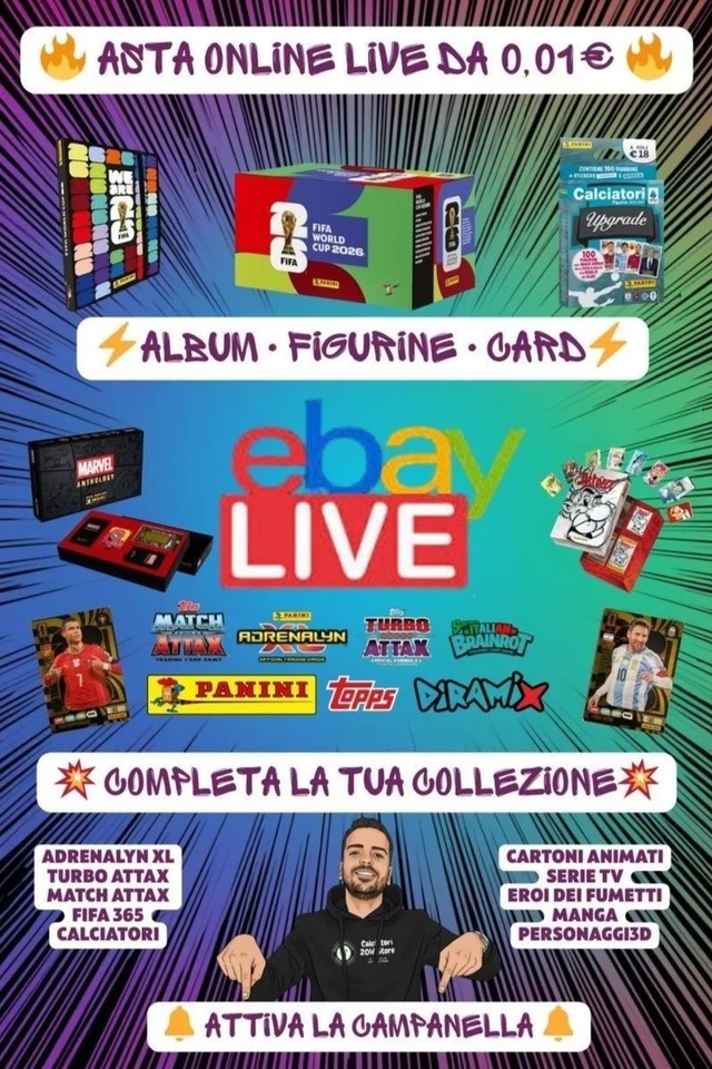 💥 Aste Online in Diretta: Album, Figurine e Card con Sconti Imperdibili