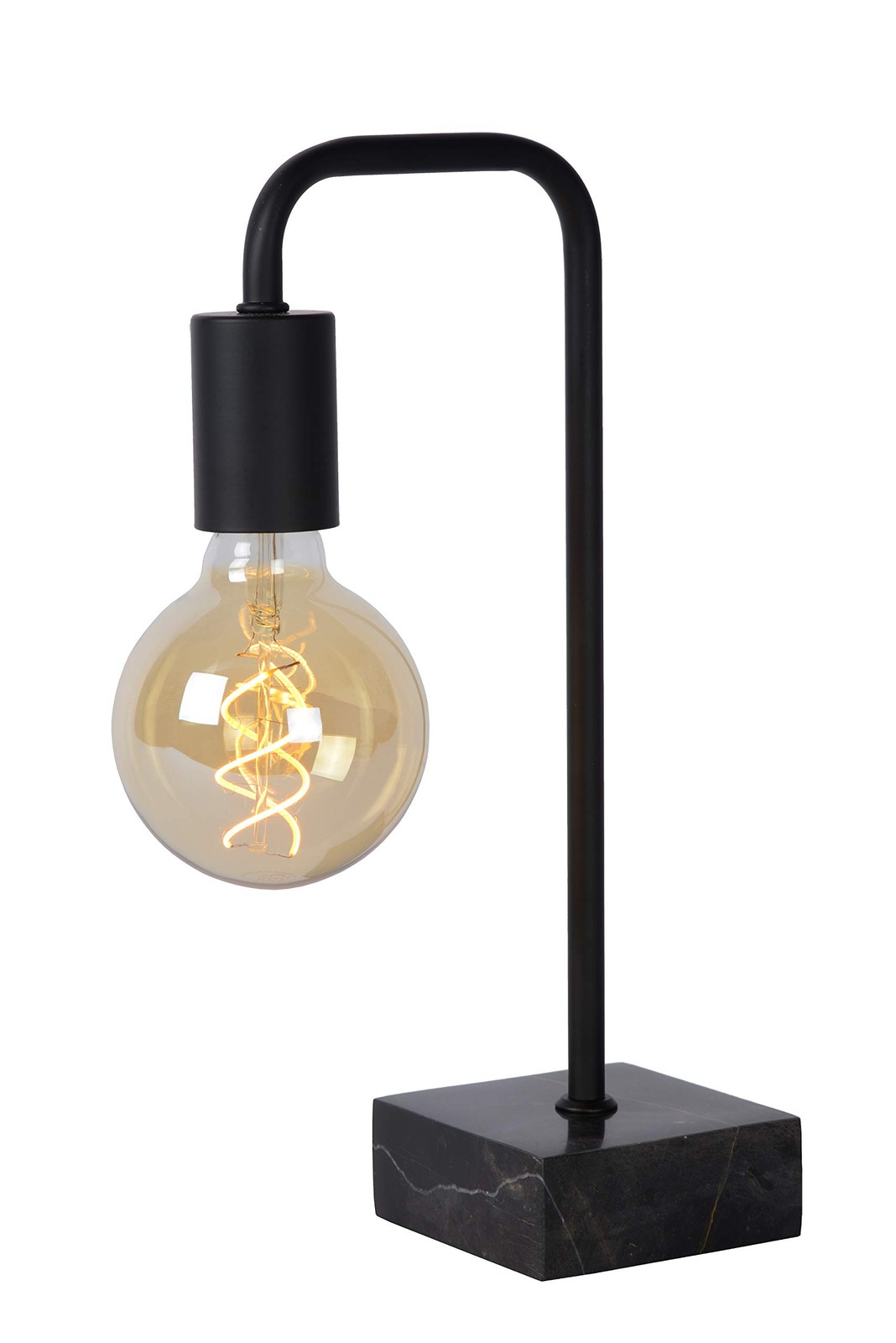 Lampe de table LORIN noire E27 luminaire de salon moderne et chevet de chambre