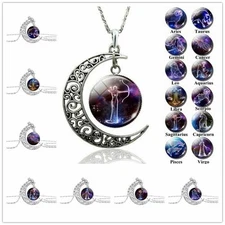 NECKLACE Fashion HOROSCOPE Jewelry MOON ZODIAC GIFT MOON ASTROLOGY