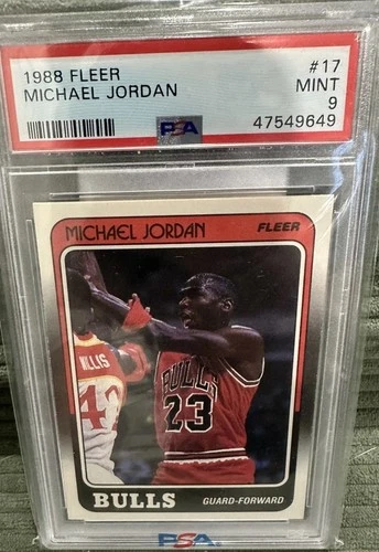 1988 FLEER MICHAEL JORDAN CARD #17 PSA MINT 9 - 🔥GOAT BULLS