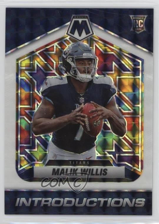 2022 Panini Mosaic Introductions White Prizm /25 Malik Willis #I-3 Rookie RC