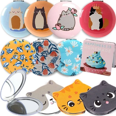 GISELA GRAHAM / PUCKATOR COMPACT MIRROR Beauty Bag Handy Make-Up Pocket Travel Birthday Christmas Gift