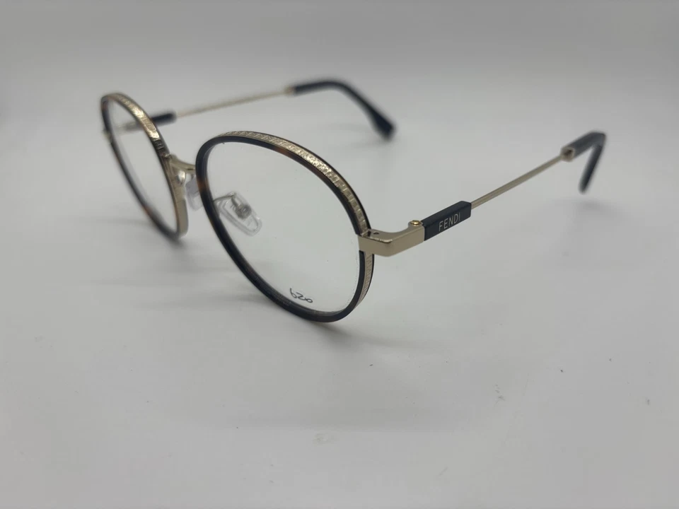 NUEVAS Gafas Redondas Doradas Fendi FE50052U 032 51-19-145mm Vienen con Juego Completo Foto 3 de 4