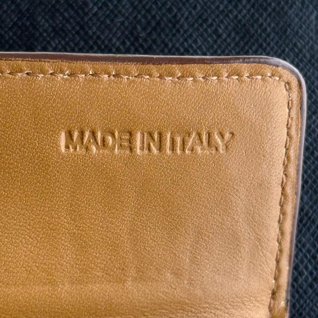 Prada Crocodile Embossed Leather Card Case Brown Business Card Holder thumbnail 14