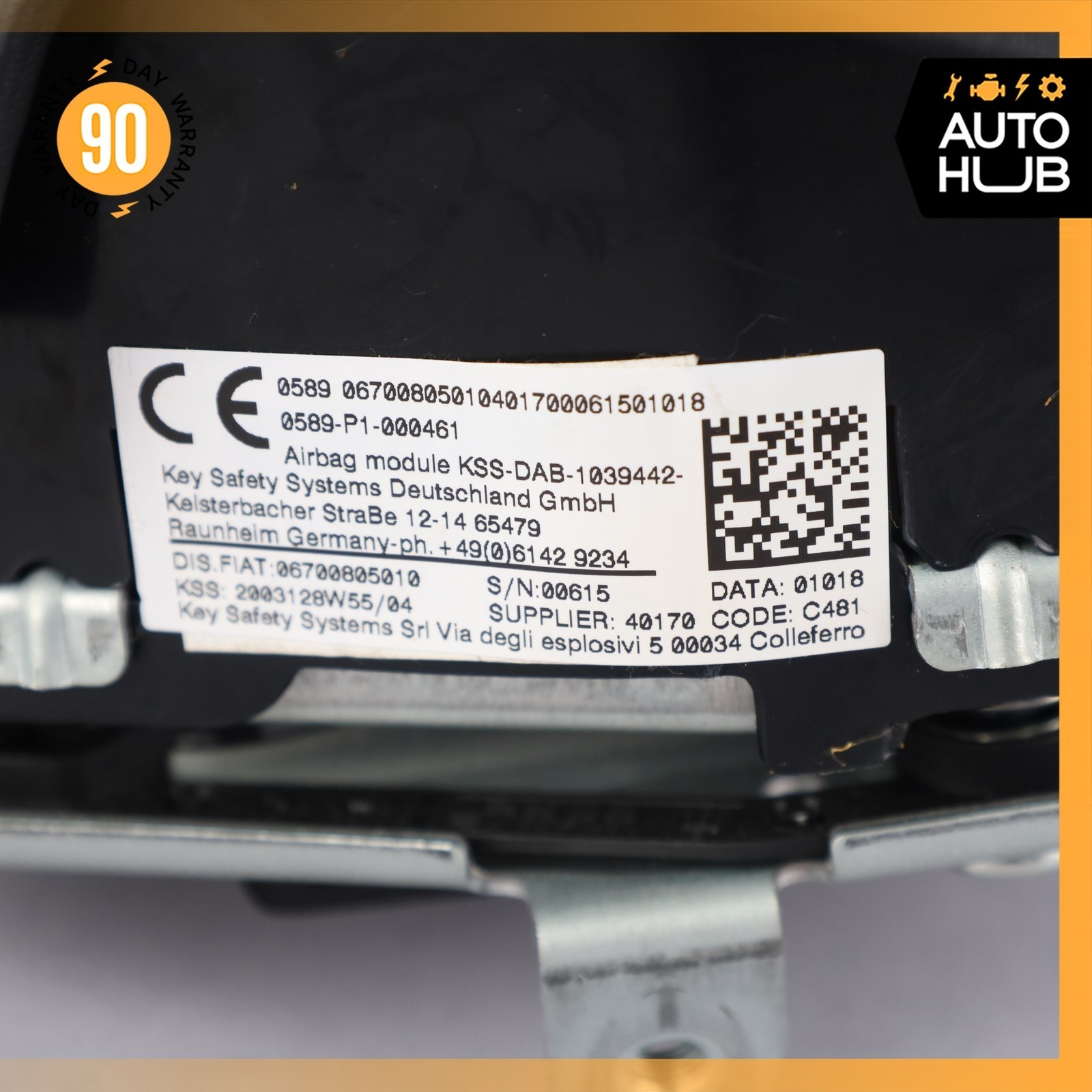 17-24 Maserati Levante M161 Steering Wheel Air Bag Airbag OEM 89k