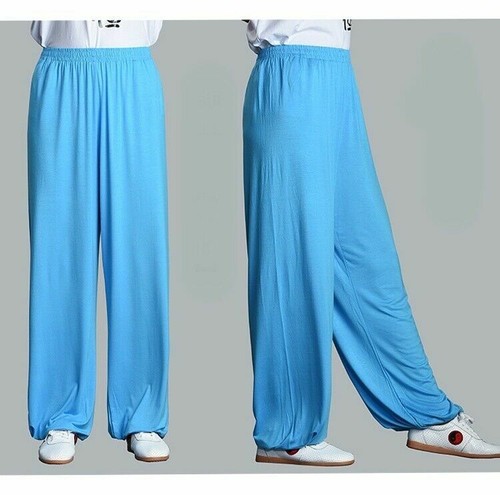 Women Men Tai Chi Trousers Harem Kung Fu Pant Baggy Gym Yoga Loose Sports SHP - Imagen 4 de 15