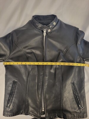 Schott Womens Cafe Racer Leather Jacket Size 16 | eBay