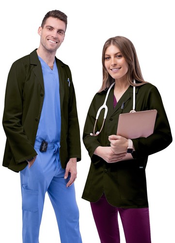 Adar Unisex Doctor Nurse Multiple Pockets Classic Consultation Coat - 31'Length" - Picture 22 of 63