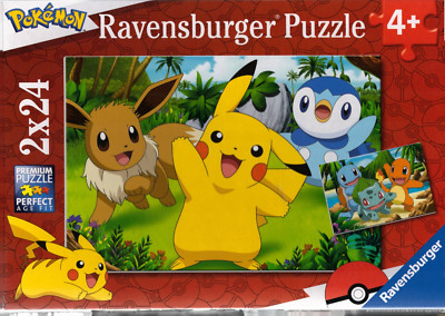 Ravensburger Puzzle 056682 Pokemon Pikachu und seine Freunde 4+ Jahre 2x24 Teile