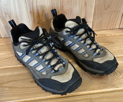 Blue Lace Up Hiking Boots 