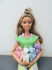 4 pcs for Barbie Blythe BJD Doll Miniature Plush Barbie Teddy Bear 3.5 Cm