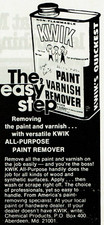 1979 Vintage Print Ad Kwik Paint & Varnish All-Purpose Remover The Easy Step