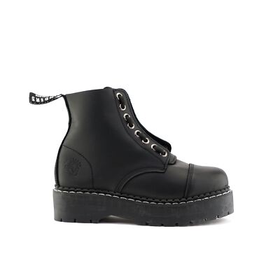 Grinders Unisex Schwarz Cameron Acs Lederstiefel Knöchel Freizeit Zip Schuhe