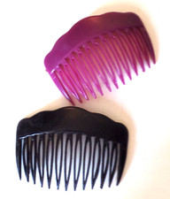 2 Large Vintage Hard Plastic or Acrylic Hair Clips