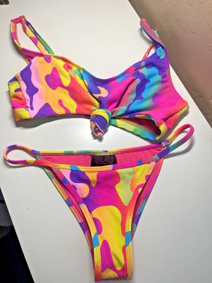 Hot Miami Swim Multi Color Camo 2 PC Bikini - Image 2 of 4