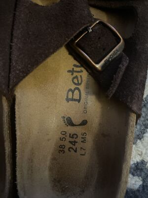 Betula Birkenstock Sandals 246 Double Strap Brown Suede  display picture 1