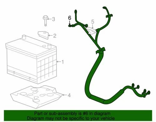Cable de batería negativo genuino GM 2005-2008 Chevrolet Terraza Uplander 88987139 Foto 2 de 2