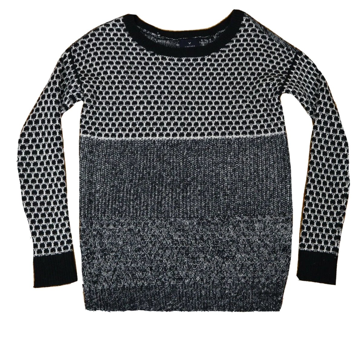 American eagle black hotsell and white sweater