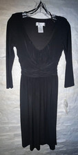 NWT NINE WEST HOT 9 Dress Rehearsal Black EW1655579 3/4 Sleeve Ruched Waist 4